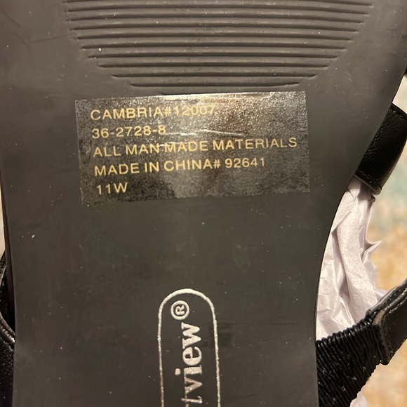 Comfortview strappy black sandals - Picture 2 of 2